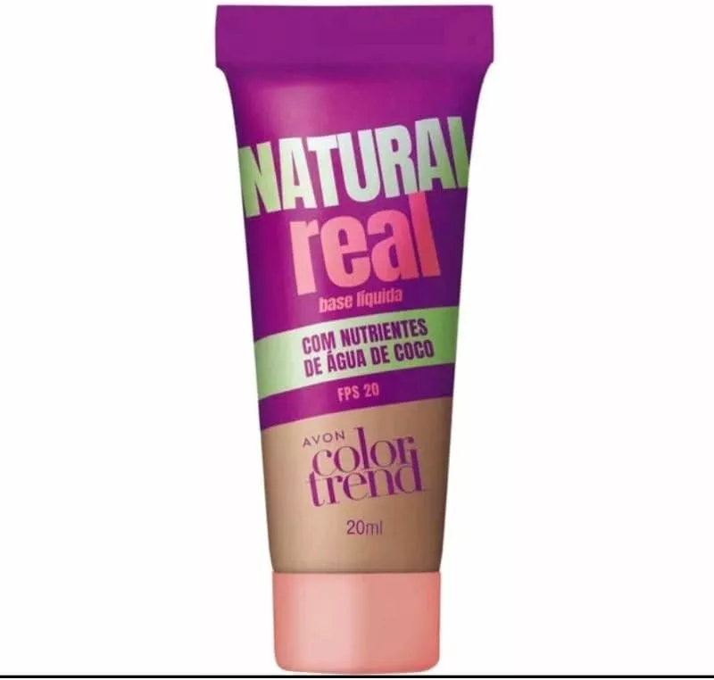 Base Líquida Avon Color Trend Natural Real com Nutrientes de Água de Coco