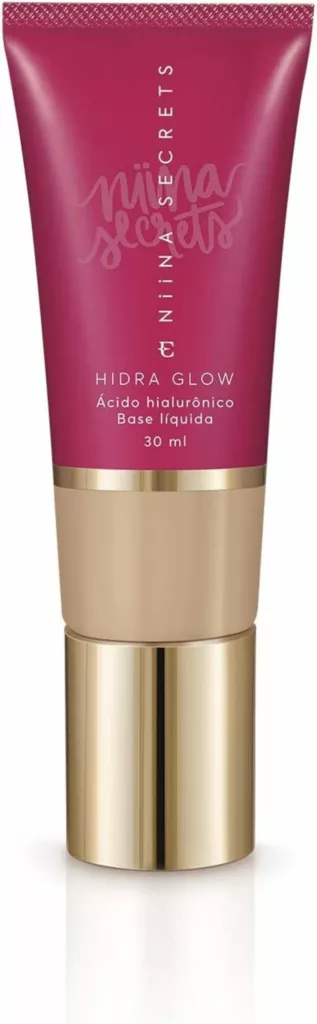 Ilustramos com essa imagem a base ideal para pele madura Base Líquida Niina Secrets Hidra Glow