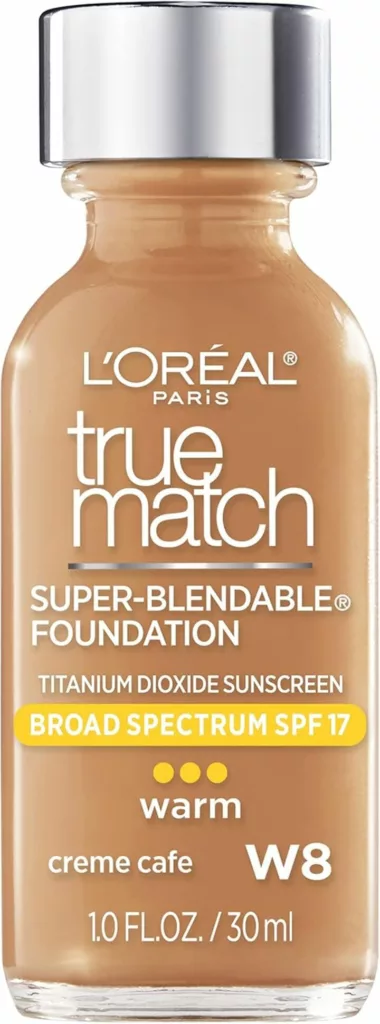 Ilustramos um frasco da base com protetor solar L'Oréal Paris True Match Super-Blendable Makeup SPF 17 ideal para sua pele